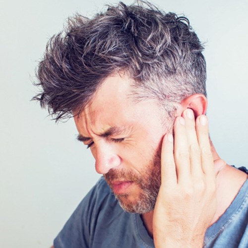 Closeup of patient getting BOTOX for TMJ therapy in Minot  
