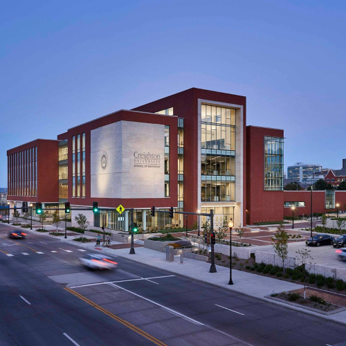 Outside view of dental school building