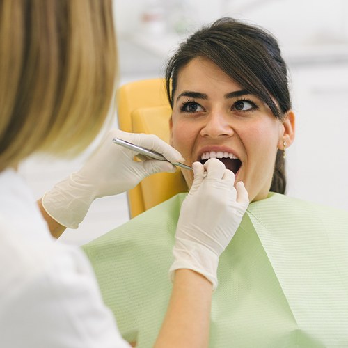 Patient receiving root canal therapy