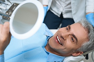 man smiling after cosmetic dentistry